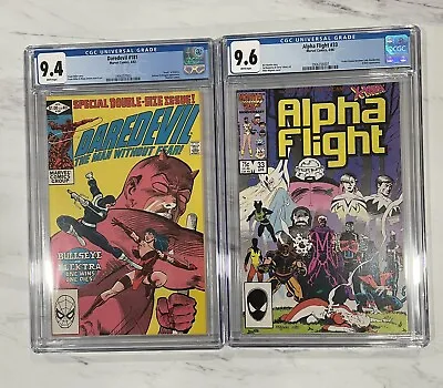 Buy Daredevil #181 CGC 9.4 (1982 ) Death Of Elektra! Alpha Flight #33 Cgc 9.6 1986 • 94.84£