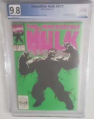 Buy Incredible Hulk #377A 1st Printing NOT CGC PGX  9.8 1991 • 72.29£