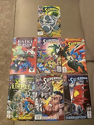 Buy 7 Issue Death Of Superman Collection DC Comics 1992-1993 Doomsday JLA Maxima FNM • 48.03£