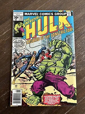 Buy The Incredible Hulk #212 (Marvel 1977) Key - 1st Constrictor FN-  • 6.40£
