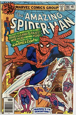 Buy Amazing Spider-Man #186 VF Nov 1978 Chameleon Appearance Marv Wolfman Story • 24.99£