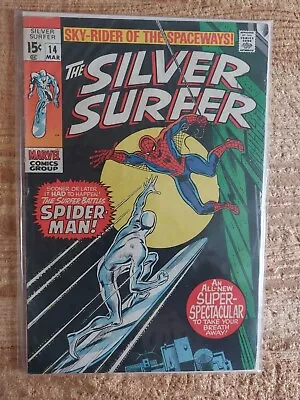 Buy Silver Surfer #14 - Marvel Comics - 1970 Spider-man VGF • 49.99£