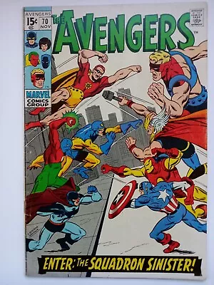 Buy AVENGERS #70 (Thomas/Buscema) Marvel Comics 1969 FN *1st SQUADRON SINISTER* • 32£