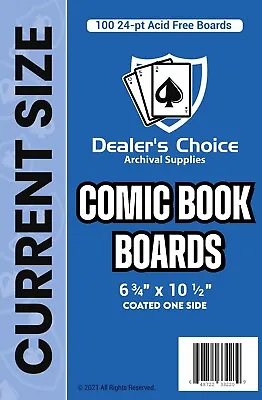 Buy CURRENT/REGULAR Comic Book Archival Boards - Dealer's Choice - (bags Sold Sep.) • 119.10£