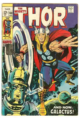 Buy Thor #160 3.0 // Galactus Hunts Down Ego The Living Planet Marvel 1969 • 34.38£