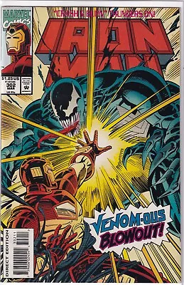 Buy Iron Man #302 Venom-ous Blowout (Marvel Comics, 1994) 1st Venom Vs. Iron Man • 7.40£