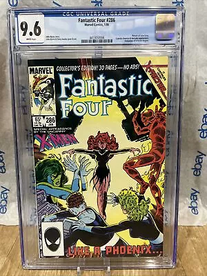 Buy Fantastic Four  #286  CGC  9.6  NM+  White Pages 1/86  Return Of Jean Grey Key! • 51.89£
