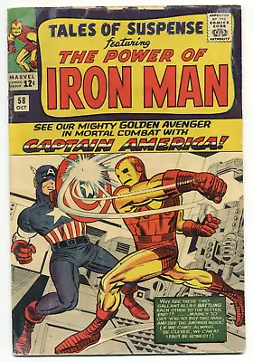 Buy Tales Of Suspense #58 6.5 FN+ Captain America Vs Iron Man, 2nd Kraven • 154.17£