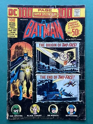 Buy 100 Page Super Spectacular DC-20 Presents BATMAN GD (DC 1973) • 8.99£