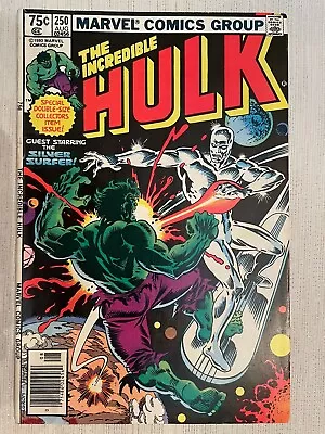 Buy Incredible Hulk #250 (1980) Dble Size - Silver Surfer- F/VF 1st App Soviet SS • 28.46£