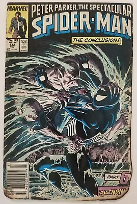 Buy Low Grade Spectacular Spider-Man #132 (Marvel Comics, 1987) Damaged, Vermin • 1.77£