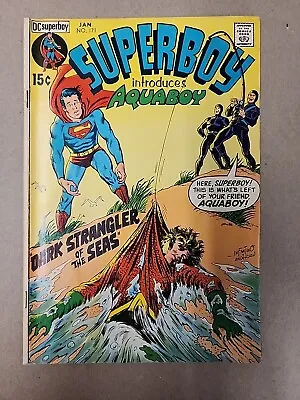 Buy Superboy #171 (January, 1971) Aquaboy 1st App! Dark Strangler Of The Seas! J7 • 19.18£