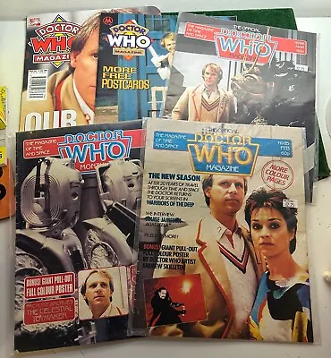 Buy Doctor Who Magazines : 5 Peter Davidson Covers #83/85/86213/269 Vtg Star Wars • 15£