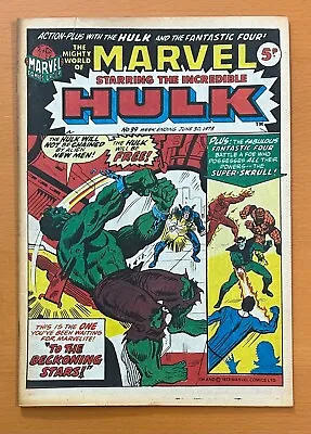 Buy Mighty World Of Marvel #39 RARE MARVEL UK 1973. Stan Lee. FN- Bronze Age Comic • 11.21£