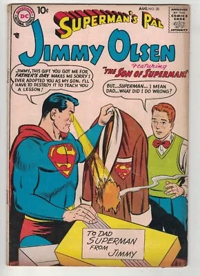 Buy Superman's Pal, Jimmy Olsen #30 - Curt Swan Art & Cover - Dc Comics/1958 • 79.30£