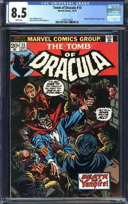 Buy Tomb Of Dracula #13 Cgc 8.5 White Pages // Origin Of Blade Marvel Comics 1973 • 139.92£