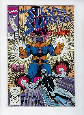 Buy SILVER SURFER Vol.3 # 38 (Marvel Comics, Vs. THANOS, June 1990) VF- • 4.50£
