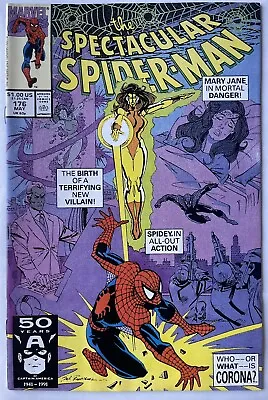 Buy Spectacular Spider-Man #176 • KEY 1st Appearance Corona! (Marvel 1991) Wavy • 3.98£