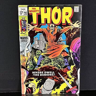 Buy Thor #163 Vgc 1969 Marvel Comics 2nd Brief Warlock Jack Kirby • 40.55£
