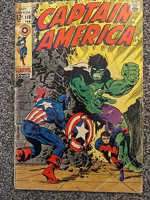 Buy Captain America 110. Marvel 1969 1st Madame Hydra, Hulk, Bucky. Combined Postage • 34.99£