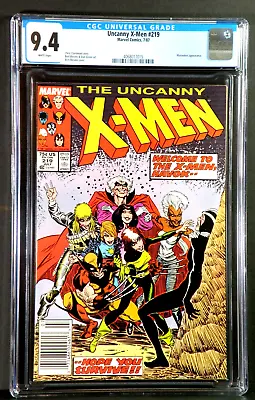 Buy Uncanny X-men #219 CGC 9.4 NM Newsstand Havok Joins The X-men, Marauders • 39.55£