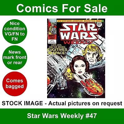 Buy Star Wars Weekly #47 Comic VG/FN 27 December 1978 Marvel UK • 3.99£