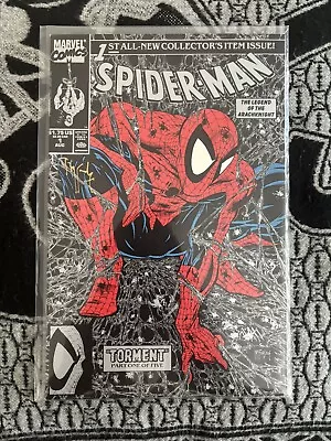 Buy Spider-Man #1 Silver Signed By Todd McFarlane NM • 79.95£