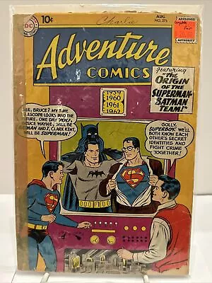 Buy Dc Comics Adventure Comics #275 Origin Of Superman-batman Team 1960 • 8£