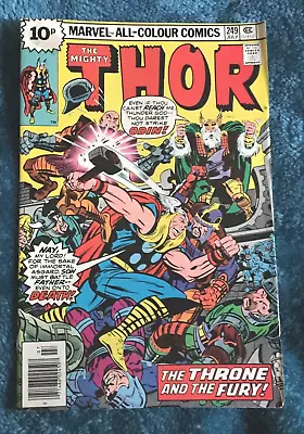 Buy Free P & P: Thor #249, July 1976:  The Throne And The Fury!  • 4.99£