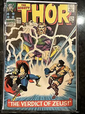 Buy Thor #129 1966 Key Marvel Comic Book 1st Appearance Of Ares & Other Gods • 79.17£
