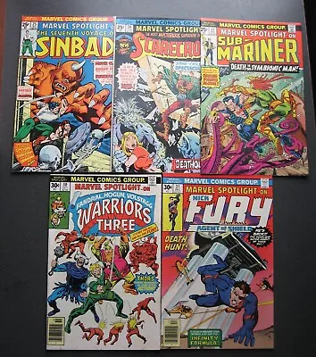 Buy MARVEL SPOTLIGHT Lot Of 5 Comic Books 25 26 27 30 31 Sub-Mariner Sinbad Fury • 31.61£