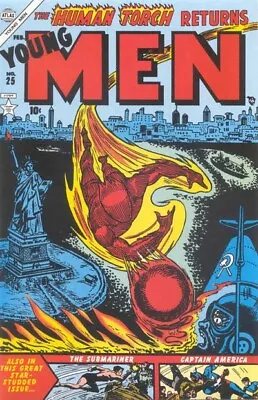 Buy Free P & P;  Young Men #25, 1994 Reprint; Capt. America, Human Torch, Namor! • 6.99£
