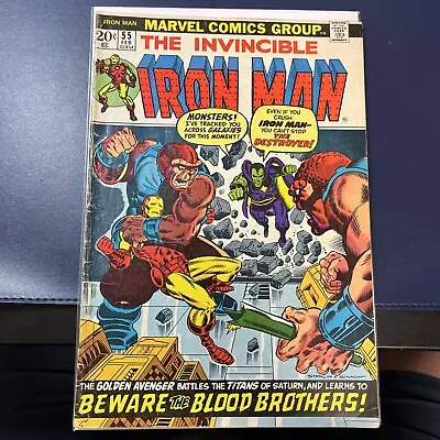 Buy Iron Man #55 1973 - 1st Appearance Thanos & Drax Destroyer-KEY! • 320.24£