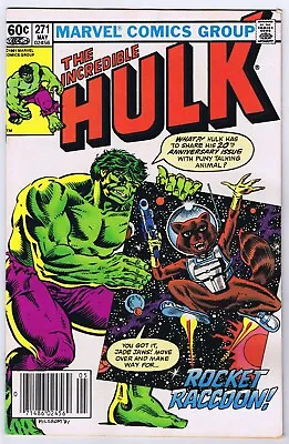 Buy Incredible Hulk #271 Newsstand VG 1st Comic App Rocket Raccoon 1982 Marvel Comic • 150.05£
