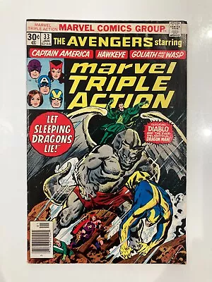 Buy Marvel Triple Action 33 - 1977 - Good Condition - Reprints Avengers 41 • 3.50£