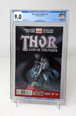 Buy NEWSSTAND Thor: God Of Thunder #6 CGC 9.0 Marvel Comics 2013 • 317.74£