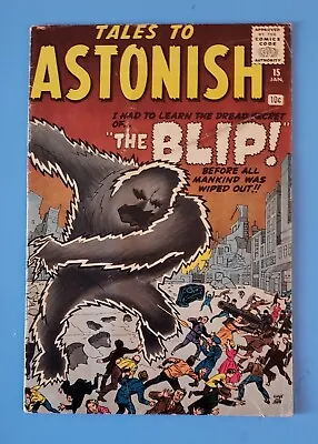 Buy Tales To Astonish #15 VG- Pre-Hero Marvel Silver Age Horror Comic 1961 • 106.73£