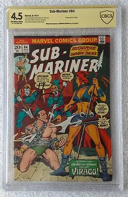 Buy Sub-Mariner #64 (Marvel, 1973) CBCS 4.5 VG+  Signature: HOWARD CHAYKIN  • 125.71£