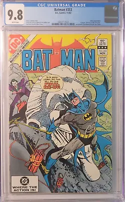 Buy 1982 Batman 353 CGC 9.8 Joker Dynamite Cover RARE • 221.36£