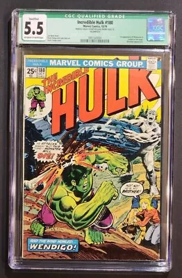 Buy Incredible Hulk #180 Marvel Comics 10/74 CGC 5.5 1st App Wolverine-Stamp Missing • 474.36£