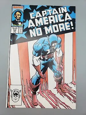 Buy Vintage Captain America No More Vol 1 #332 Illustrated August 1987 Marvel Comic • 15.98£