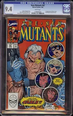Buy New Mutants # 87 CGC 9.4 White (Marvel, 1990) 1st Appearance Cable • 179.89£