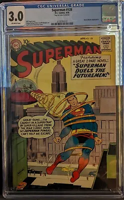 Buy CGC CERTIFIED 3.0 SUPERMAN #128 1959  Superman Duels Future Men  Red Kryptonite • 118.74£