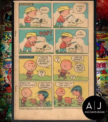 Buy Peanuts #1 Cover Detached And Missing United Feature 1953 RARE Charlie Brown • 798.59£