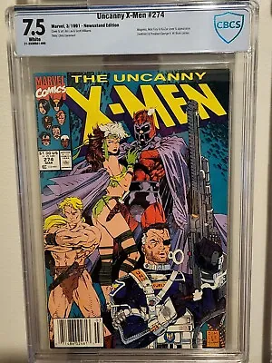 Buy Uncanny X-Men #274 Newsstand CBCS 7.5 Magneto Rogue 1991 Not CGC Unpressed • 31.97£