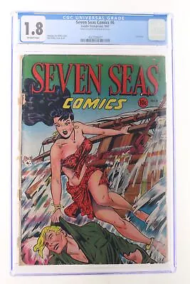 Buy Seven Seas Comics #6 - Leader Enterprises 1947 CGC 1.8 Last Issue. • 4,011.56£
