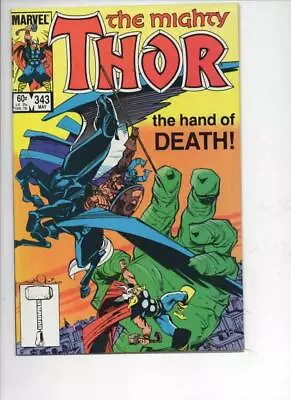 Buy THOR #343 VF/NM God Of Thunder Simonson 1966 1984, More Thor In Store, Marvel • 7.90£
