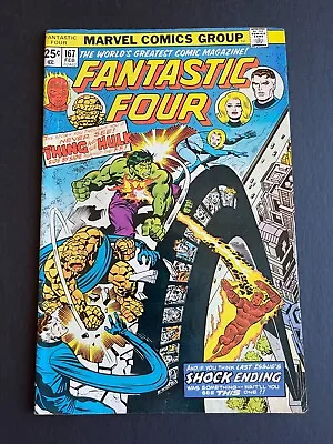 Buy Fantastic Four #167 - Hulk Vs. Fantastic Four (Marvel, 1976) Fine • 9.47£