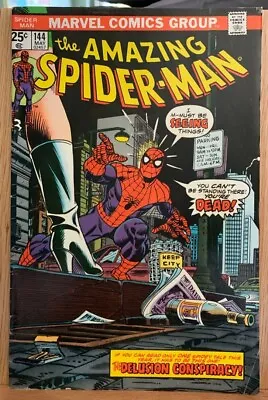 Buy THE AMAZING SPIDER-MAN #144 Marvel 1975 Full App. Gwen Stacy Clone • 31.97£