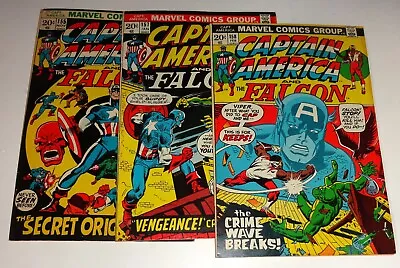 Buy Captain America & Falcon #155,157,158 F/vf First Viper 1972/73 • 32.46£
